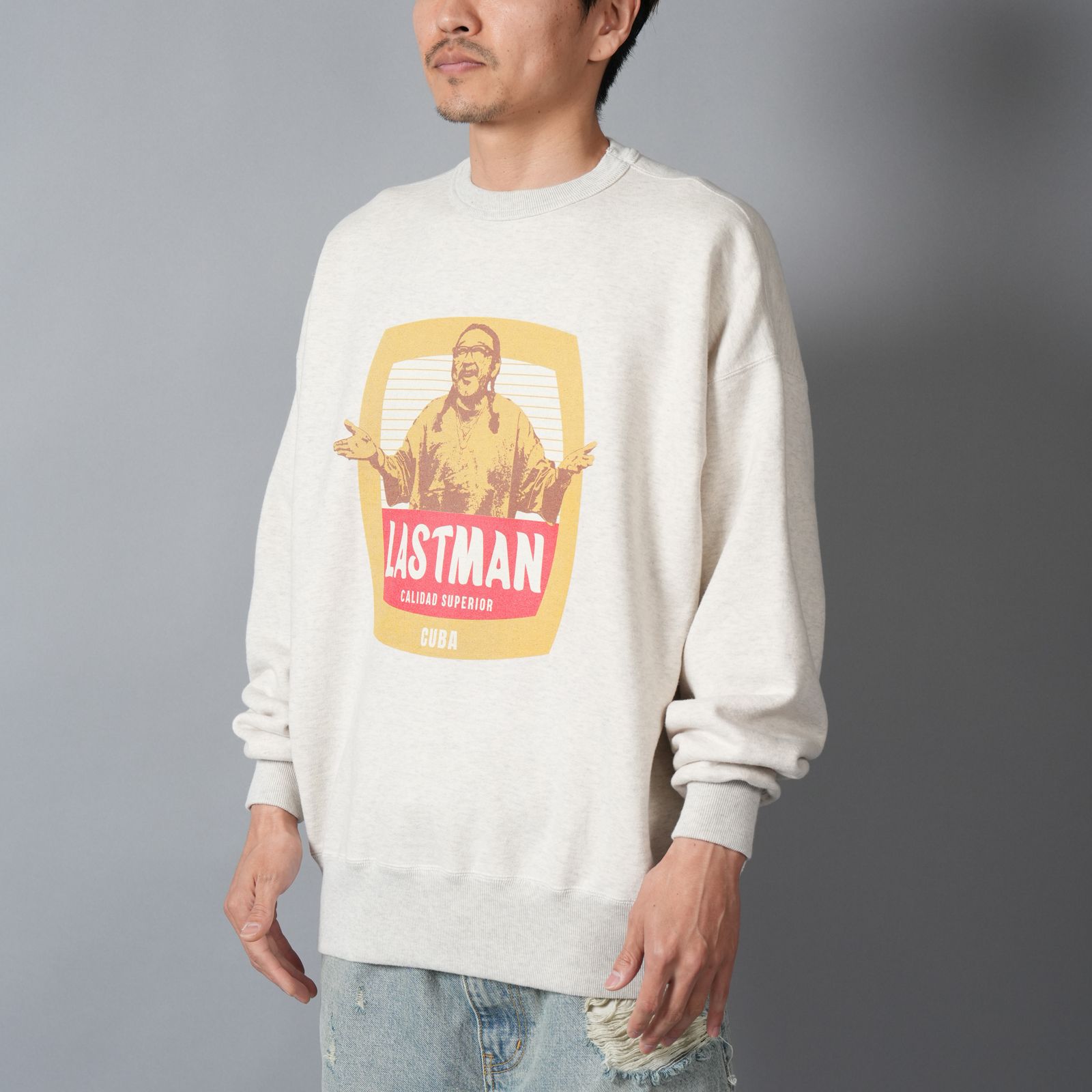 PRINTED CREW NECK(CIGAR) / スウェット・トレーナー (エクリュ)