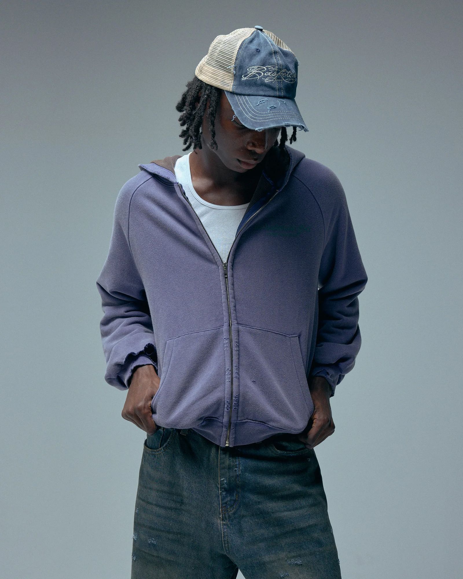 SIREN, thermal lined zip up / ジップアップパーカー (ネイビーブルー)