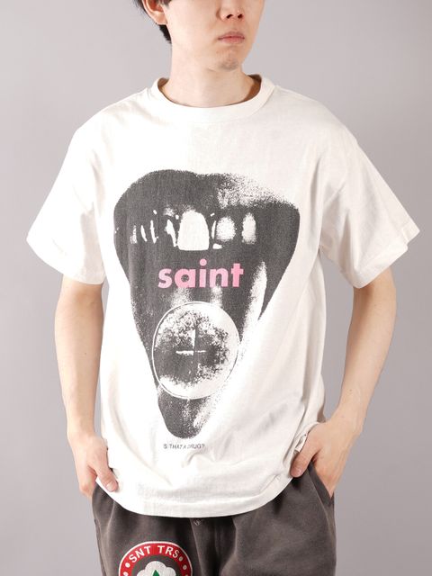 ラスト1点 / SM-A21-0000-014/T-SHIRT_DRAG / Tシャツ  (ホワイト) SM-A21-0000-014 ©SAINT M××××××