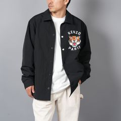 【ラスト1点】'KENZO LUCKY TIGER' キルティング コーチ ジャケット  (ブラック)