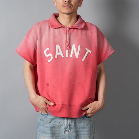 SM-MK8-0000-053 / SS HALF ZIP SWEAT / SAINT / RED / ハーフジップスウェット(レッド)