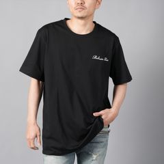 【ラスト1点】 BALMAIN SIGNATURE EMBDRY T-SHIRT-BULKY / バルマン シグニチャー エンブロイダリー Tシャツ [バルキーフィット] (ブラック)