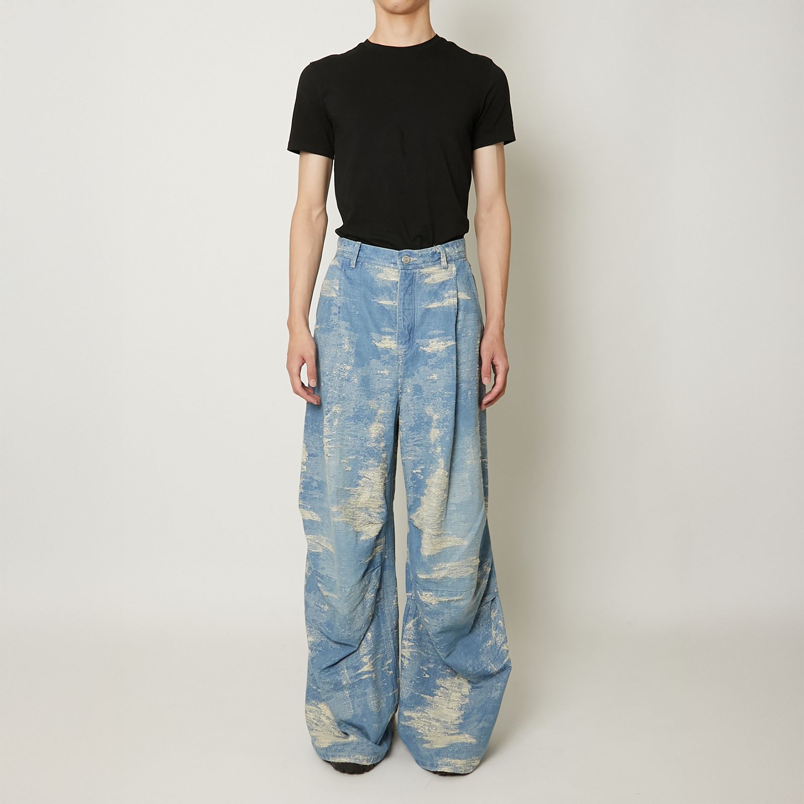 DESIGN TROUSERS / デザイン トラウザー / デニムパンツ (インディゴブリーチ)