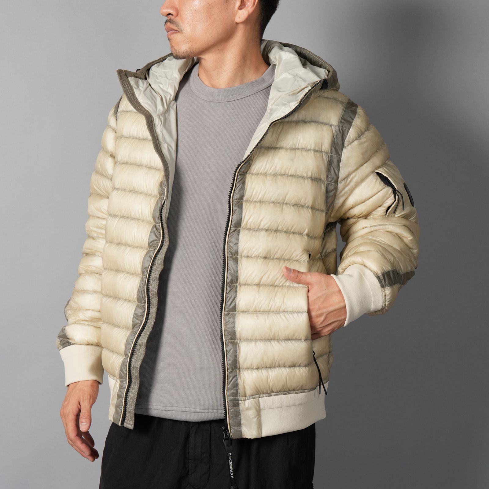 【残りわずか】D.D. Shell Hooded Lens Down Jacket / フーデッド レンズ ダウンジャケット (シルバーバーチ)