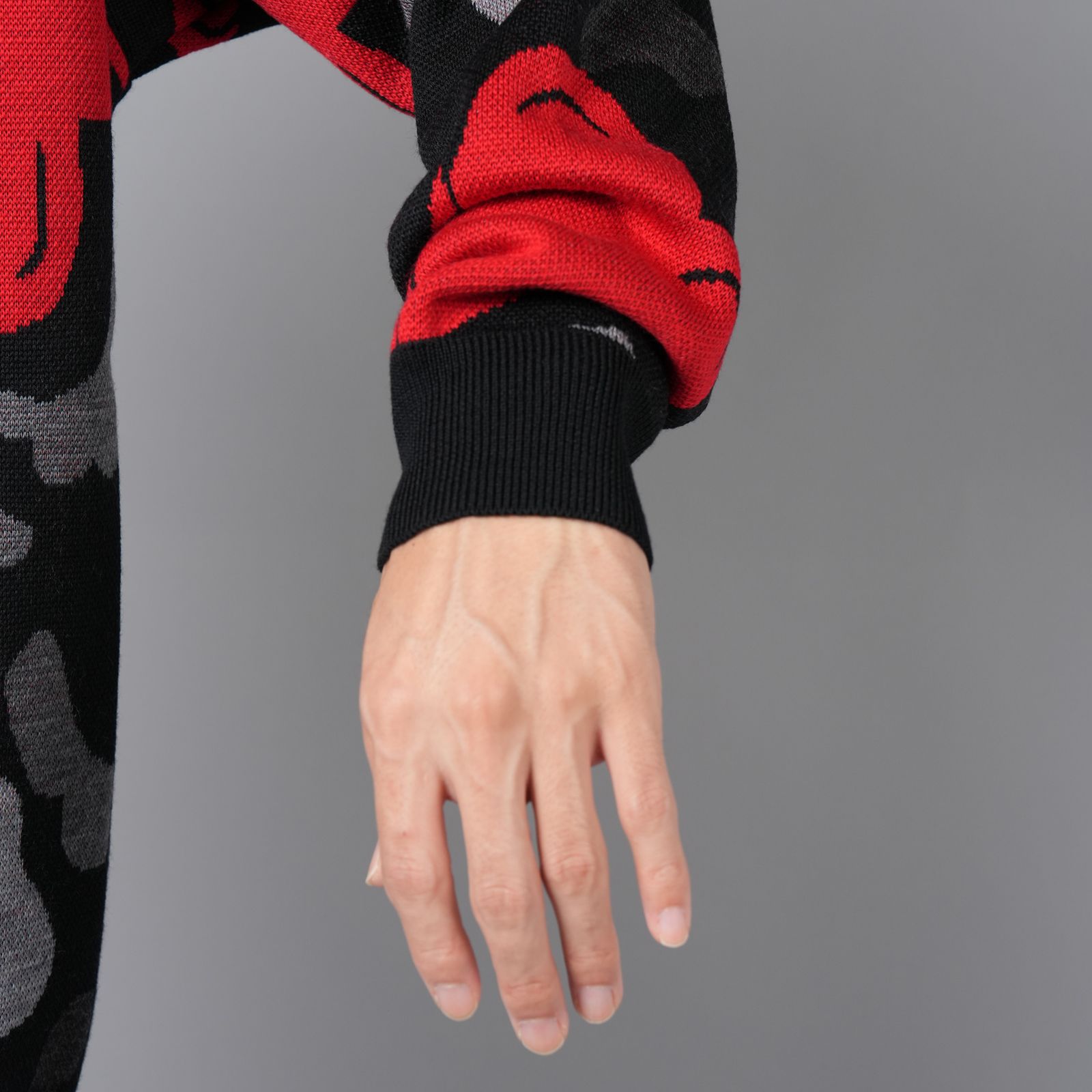 HEART CAMO KNIT / ハートカモニット (ブラック)