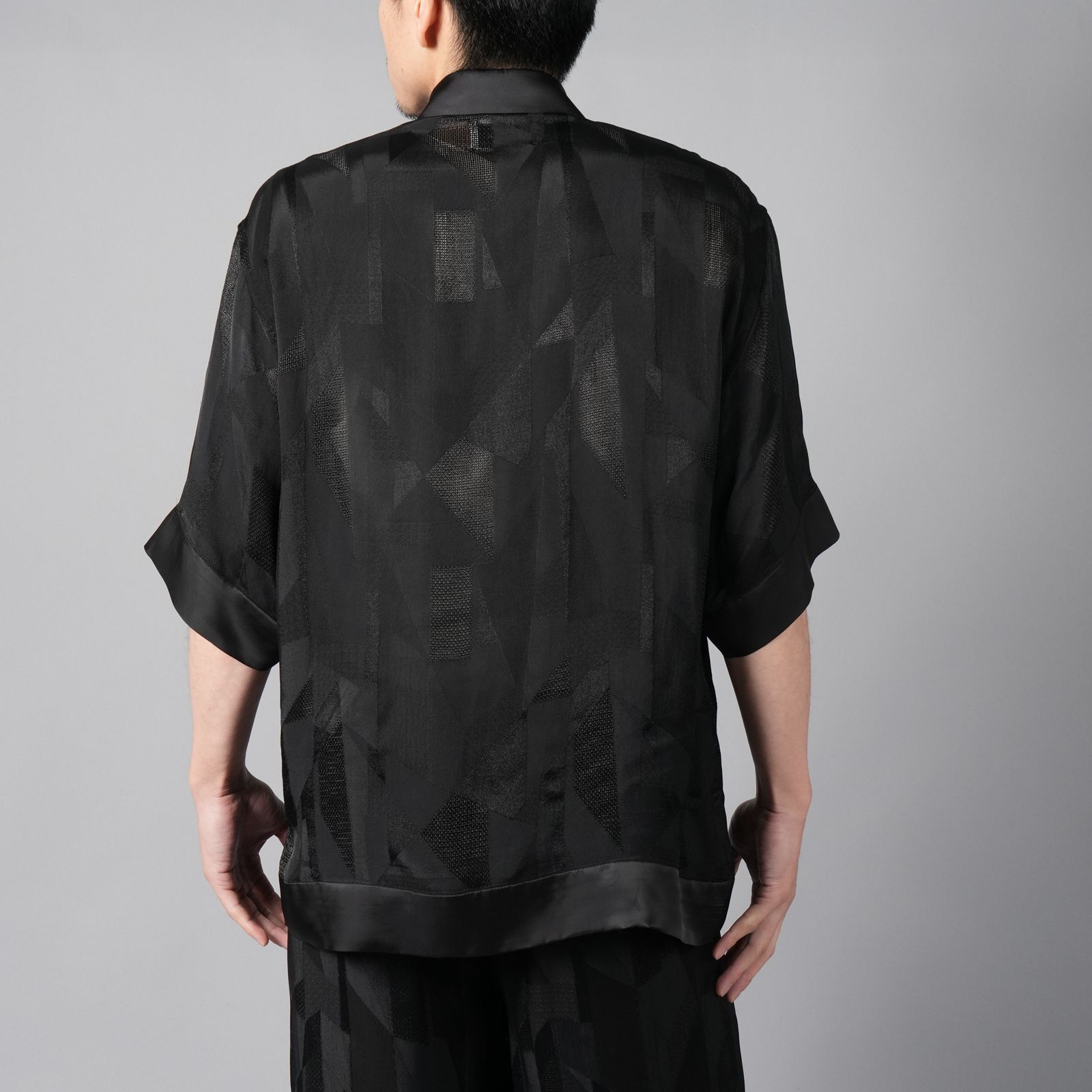 【ラスト1点】RAYON CUPRA SHIRT / レーヨン キュプラ シャツ (ブラック)