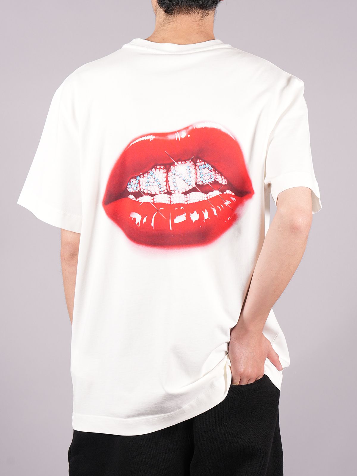 alexander wang - Hotfix logo grill tee in compact jersey / フォット