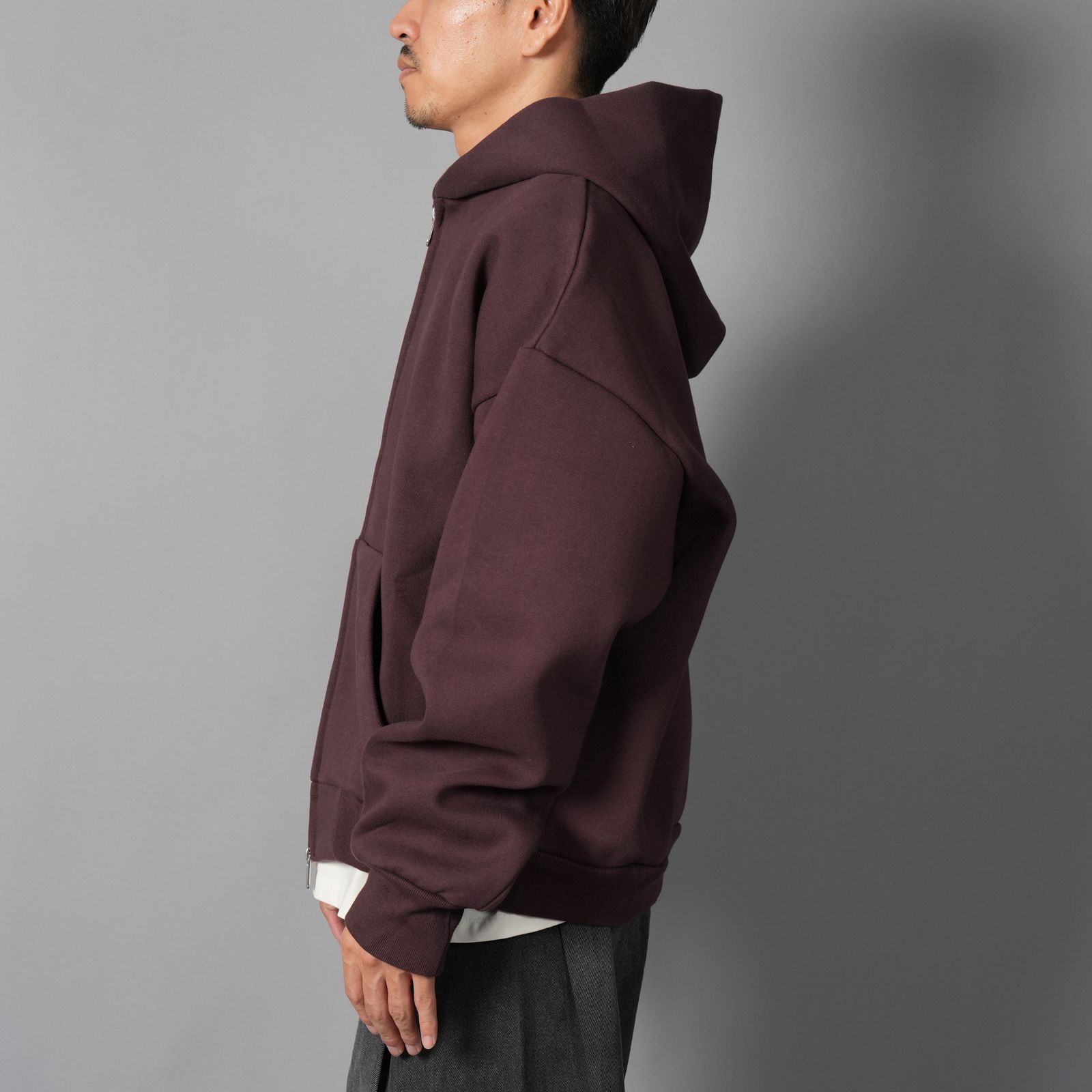 V2 ZIPPED HOODIE  / ジップフーディー (クランベリー)