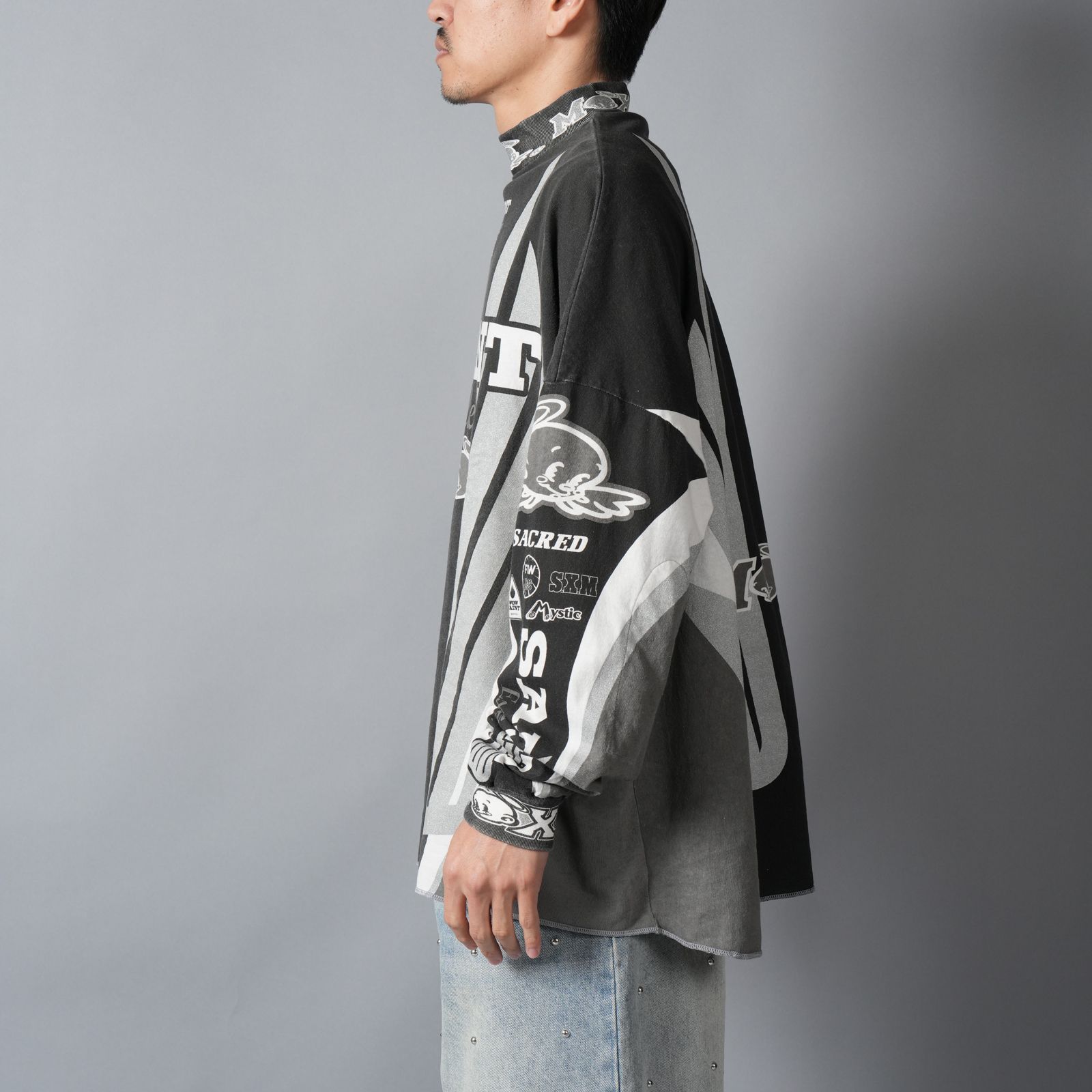 【ラスト1点】SM-MK8-0000-029 / LS T-SHIRT / SAINT MX / BLACK / ロンT・カットソー (ブラック)