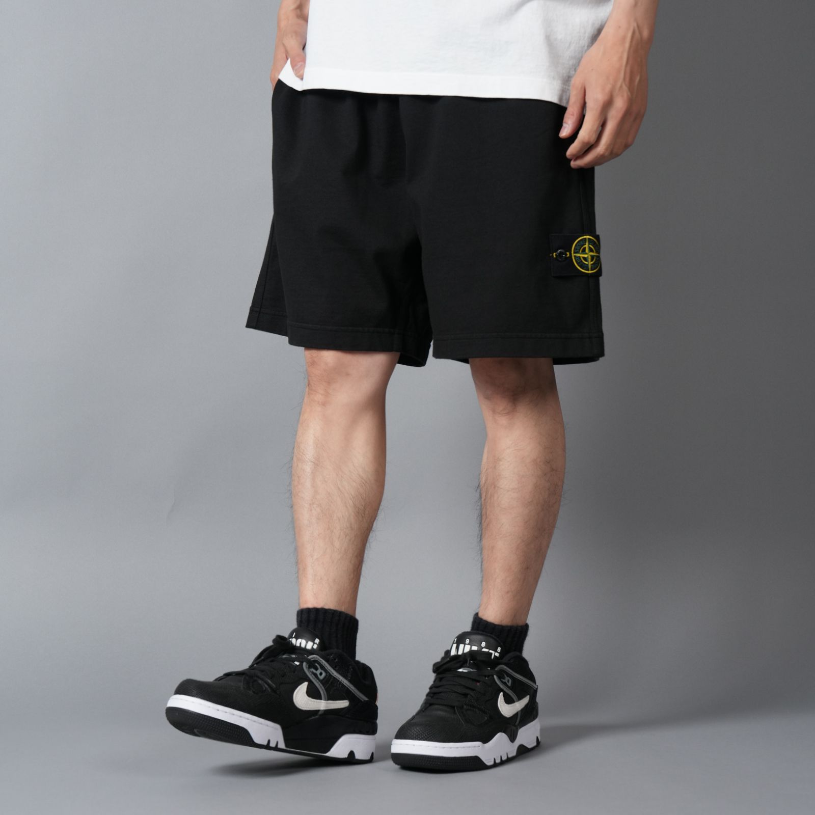 6200009 / BRUSHED ORGANIC COTTON FLEECE / スウェットショーツ(ブラック)