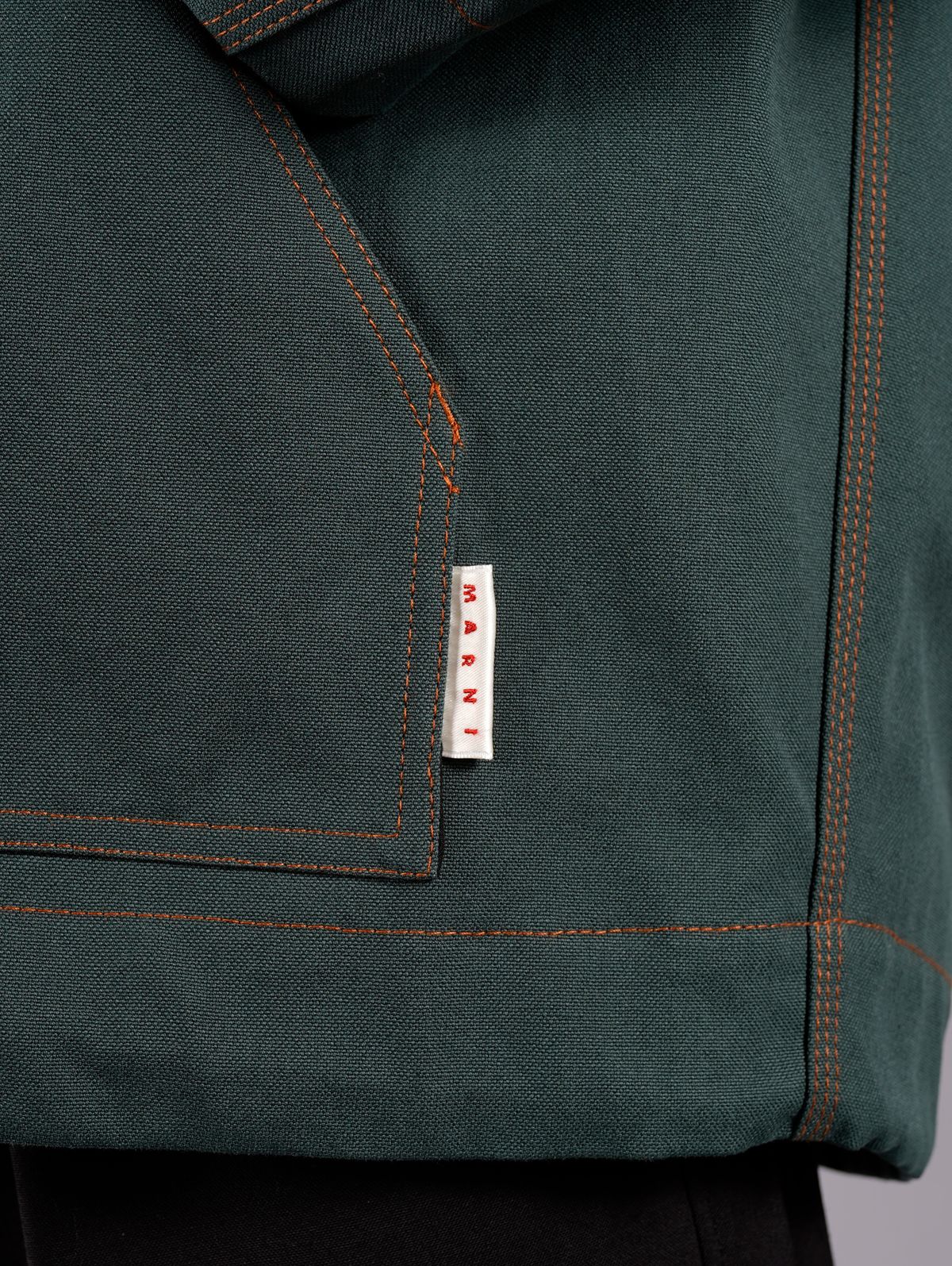 MARNI - 【ラスト1点】COTTON CANVAS JACKET / キャンバス ジャケット / バイカラー (グリーン/ホワイト) /  ユニセックス | Confidence