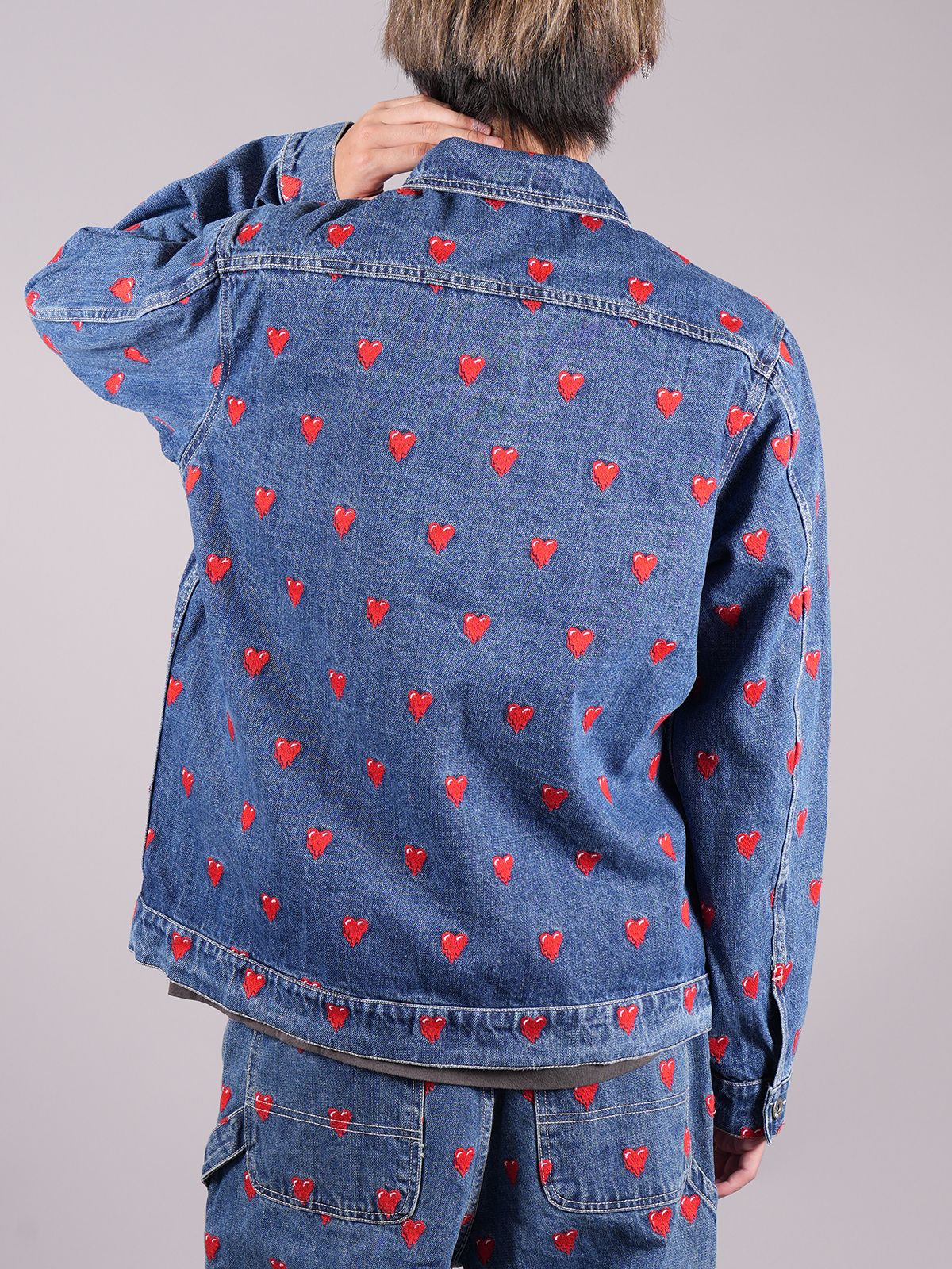 EU LOGO PATTERN DENIM JACKET  / デニムジャケット (インディゴ)