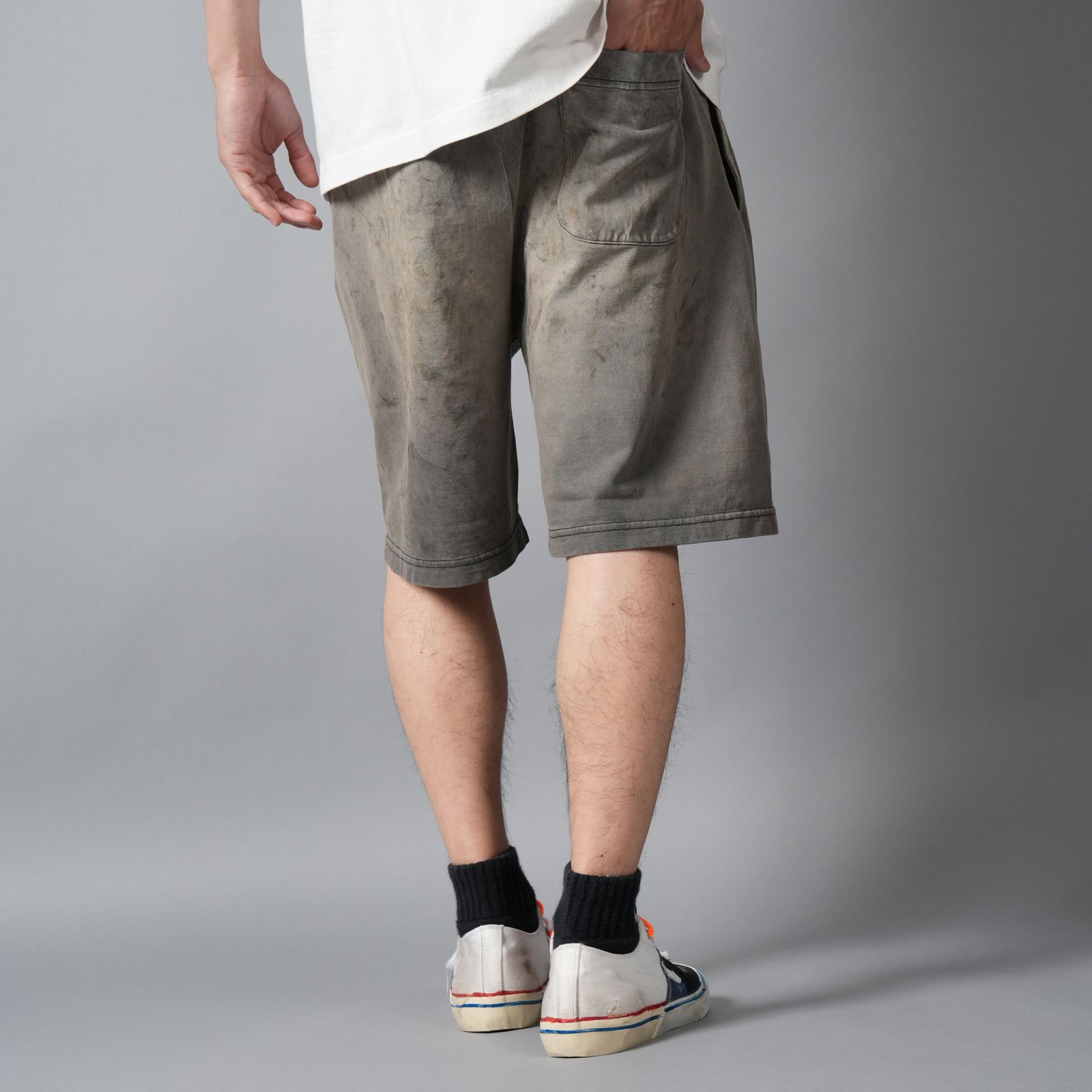 SM-MK8-0000-070 / EASY SHORTS / CUT SEW / CHARCOAL / スウェットショーツ  (チャコール)