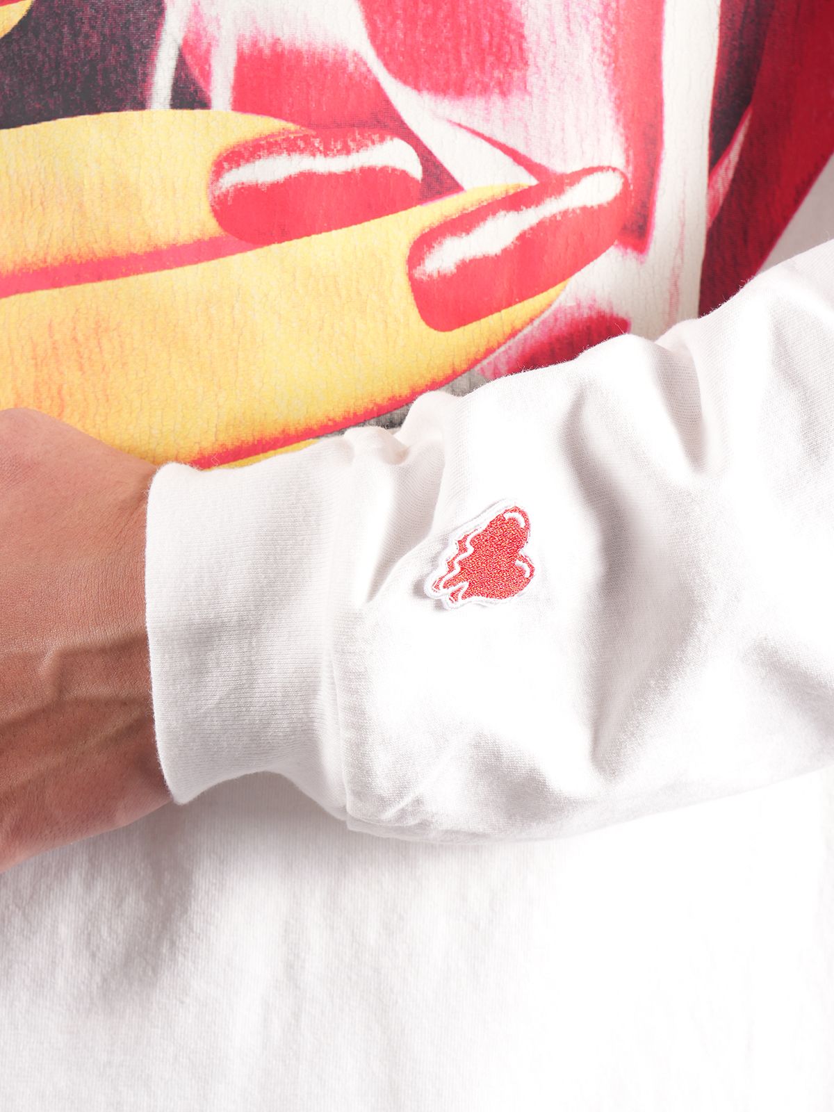 【ラスト1点】 EU x TOM WESSELMANN SMOKING LIPS LONG SLEEVE TEE / ロングスリーブ Tシャツ   (ホワイト)