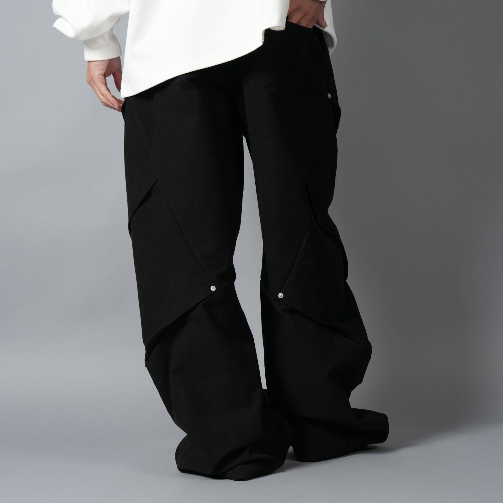 3D Double Knee Trousers / ダブルニー トラウザーズ (ブラック)