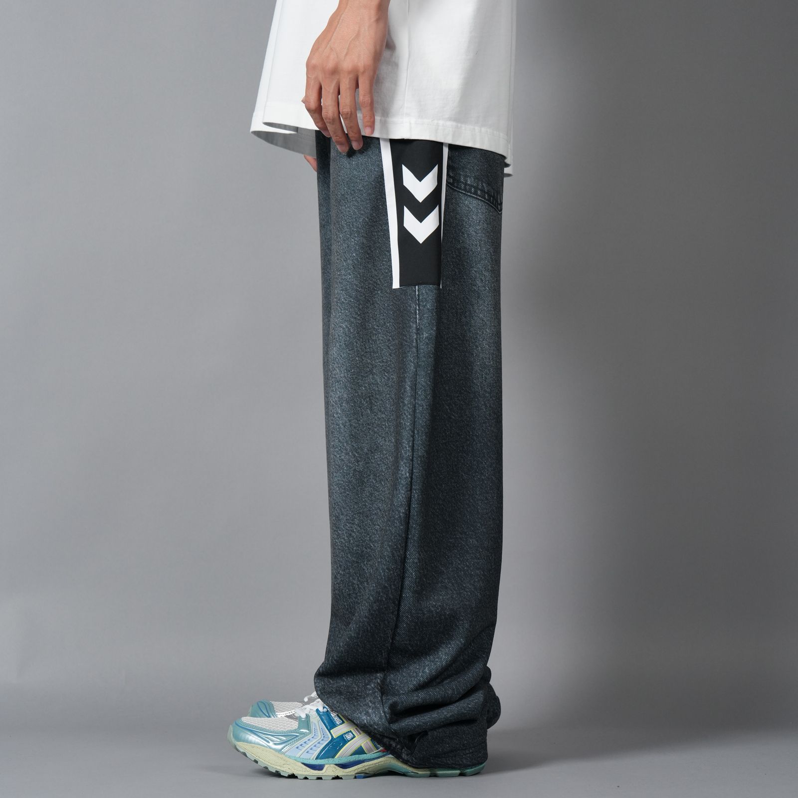 TRANS DENIM SWEAT TROUSER / トランス デニム スウェット トラウザー (ブラック)