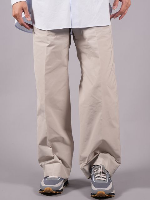 【ラスト1点】【定番アイテム】 BETA 2-TUCK TROUSERS / ベータ ツータック トラウザーズ / パンツ (グレーベージュ)