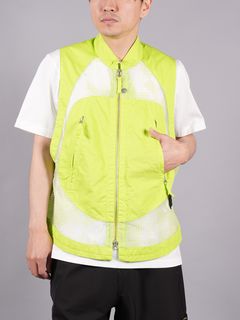 【ラスト1点】 G0223 VEST DISTORTED RIPSTOP ORGANZA-TC / ベスト (ピスタチオグリーン)