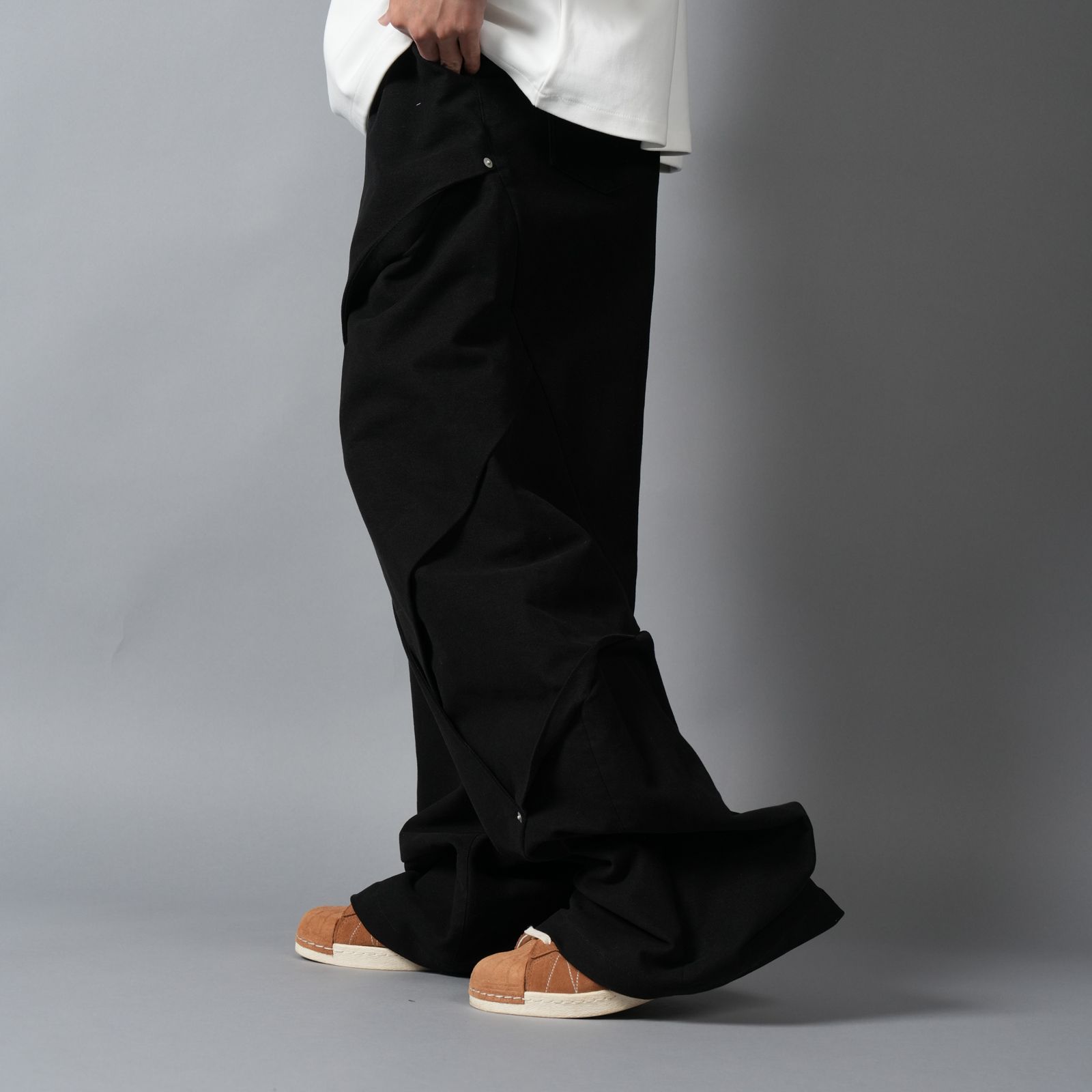 3D Double Knee Trousers / ダブルニー トラウザーズ (ブラック)