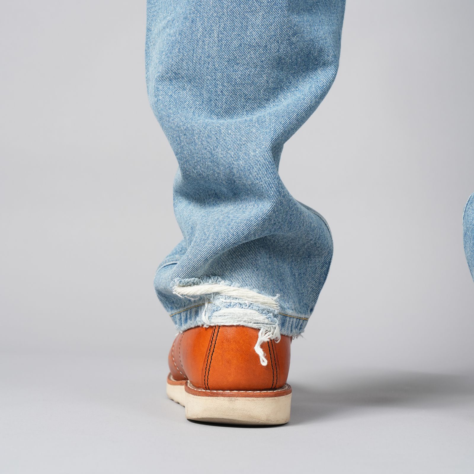 【ラスト1点】PLAIN DENIM PANTS / プレーン デニムパンツ / ダブルニー (インディゴ)