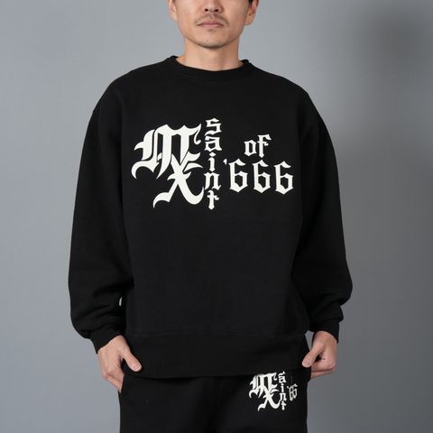 【ラスト1点】SM-HR8-0000-043 / CRW-N SWEAT / MX666 / BLACK / クルーネック・スウェット (ブラック)