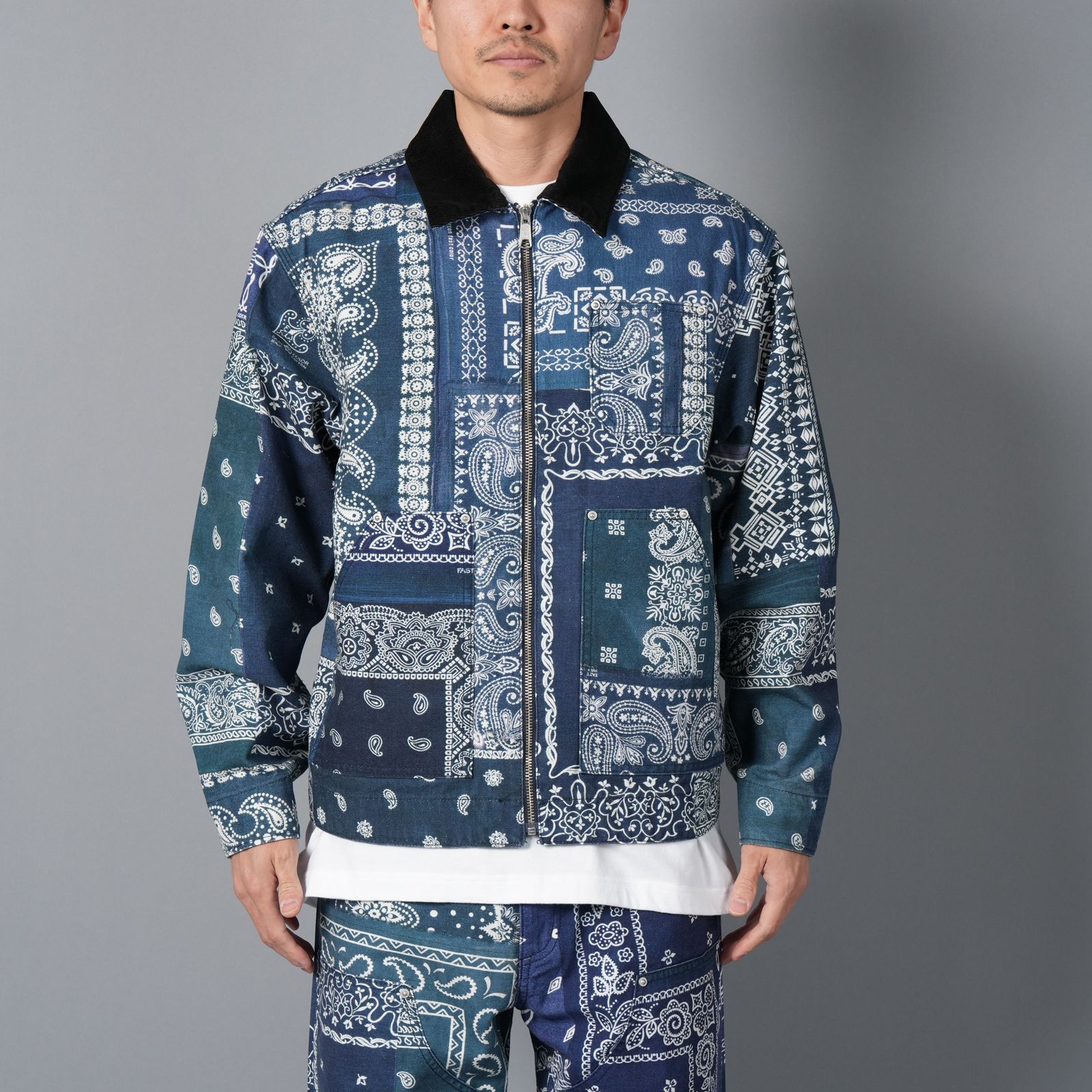 【残りわずか】Bandana Jacket / バンダナジャケット (ブルー/グリーン)