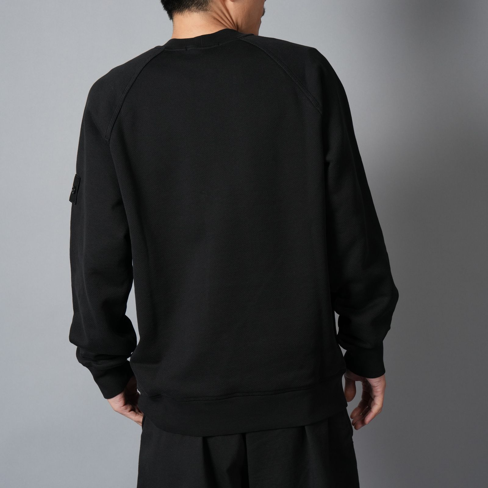 【残りわずか】6100028 / HEAVY ORGANIC COTTON FLEECE_S.I. GHOST / クルーネックスウェット・トレーナー (ブラック)