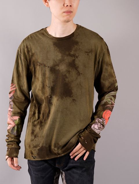 【ラスト1点】 AMAZONIAN LONG SLEEVE T-SHIRT / ロングTシャツ(オリーブ)リンジーエリオット