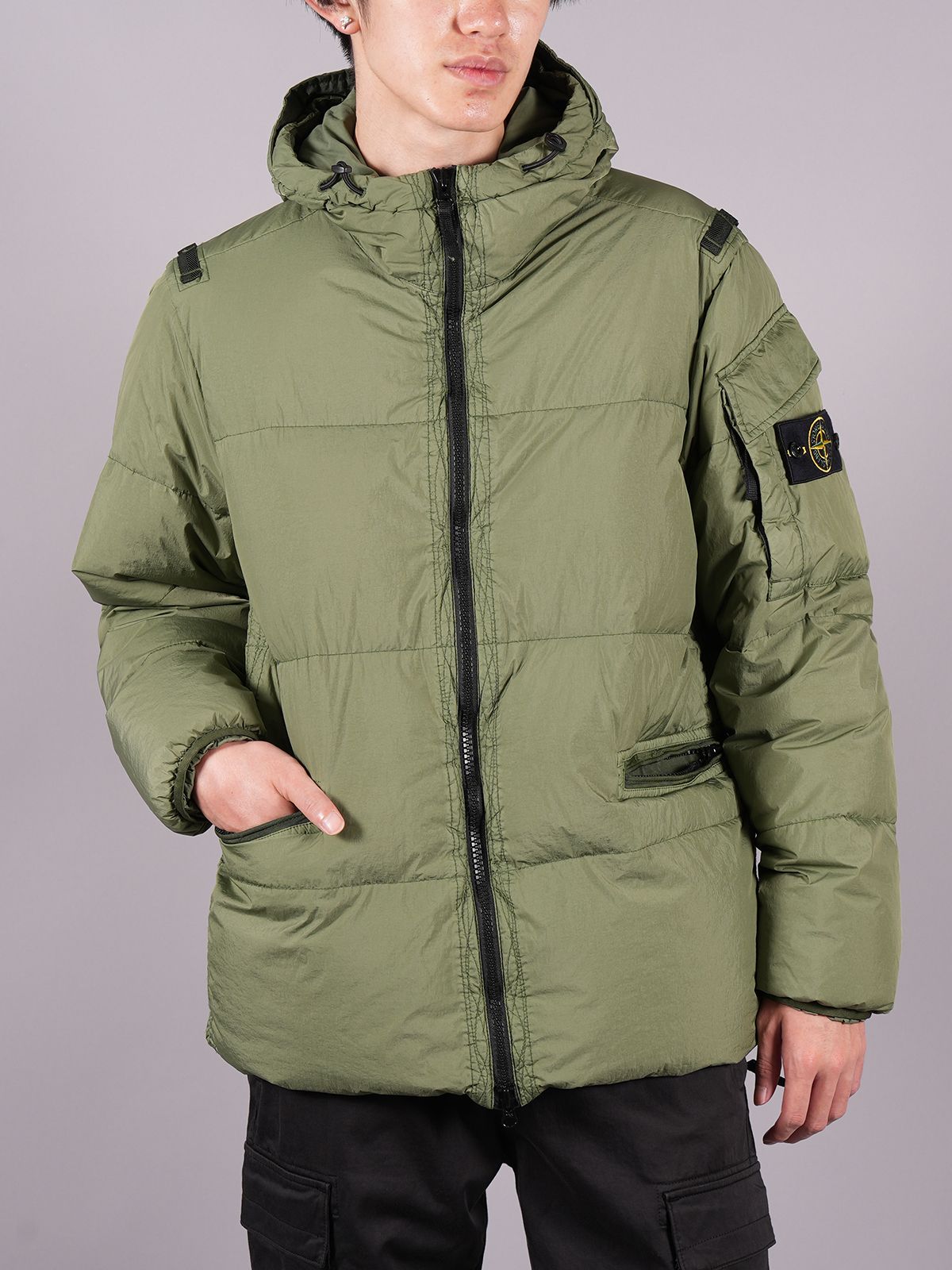 カーキ L ストーンアイランドstoneIsland ニットカーデ 美品 www