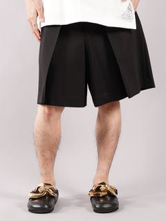 【ラスト1点】KNIT CULOTTES TROUSERS / ニットキュロット トラウザーパンツ / ブラック / メンズ