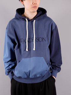 ラスト1点 /COLOR BLACK HOODIE / カラーブロックフーディー (ネイビー)