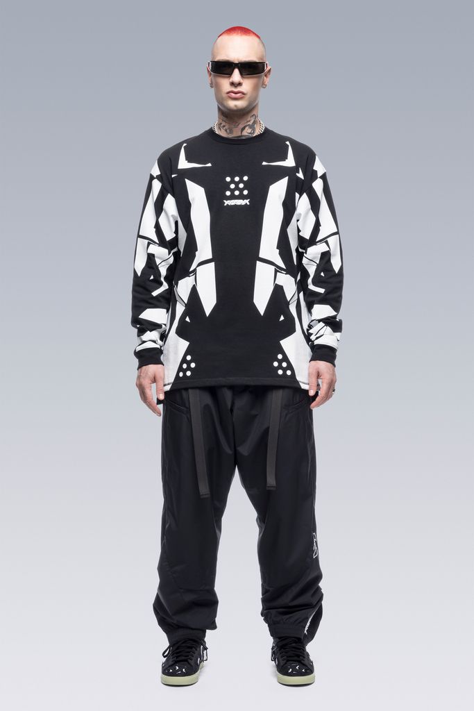 【ラスト1点】 S36-PR / 100% Cotton Long Sleeve T-shirt / ロンT ・カットソー  (ブラック)