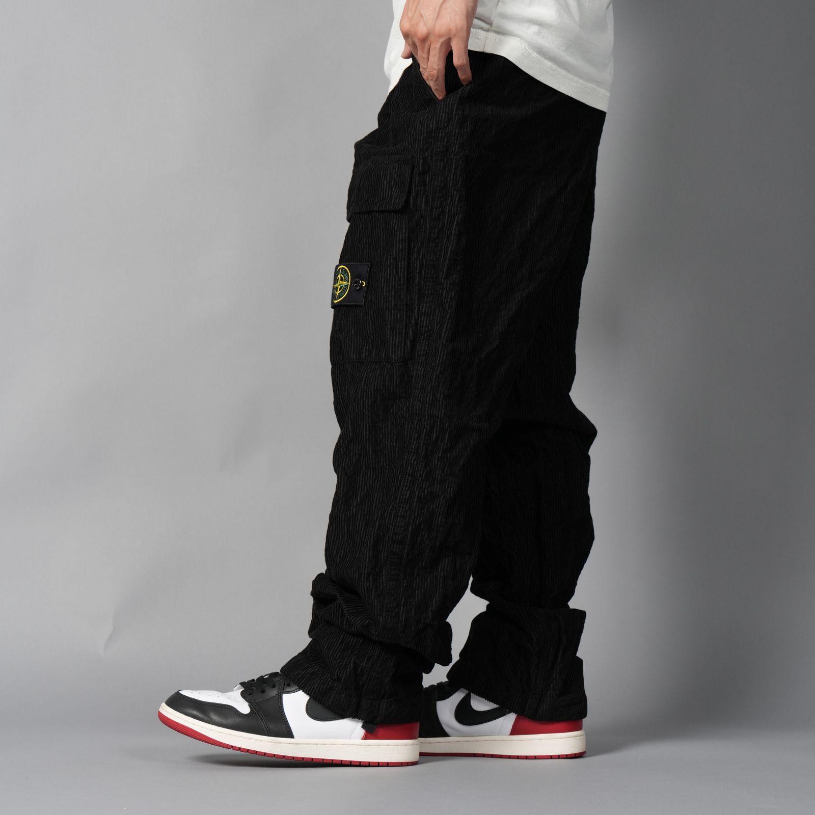 3100025 / WRINKLED CORDUROY 500-TC / コーデュロイパンツ [ルーズフィット](ブラック)