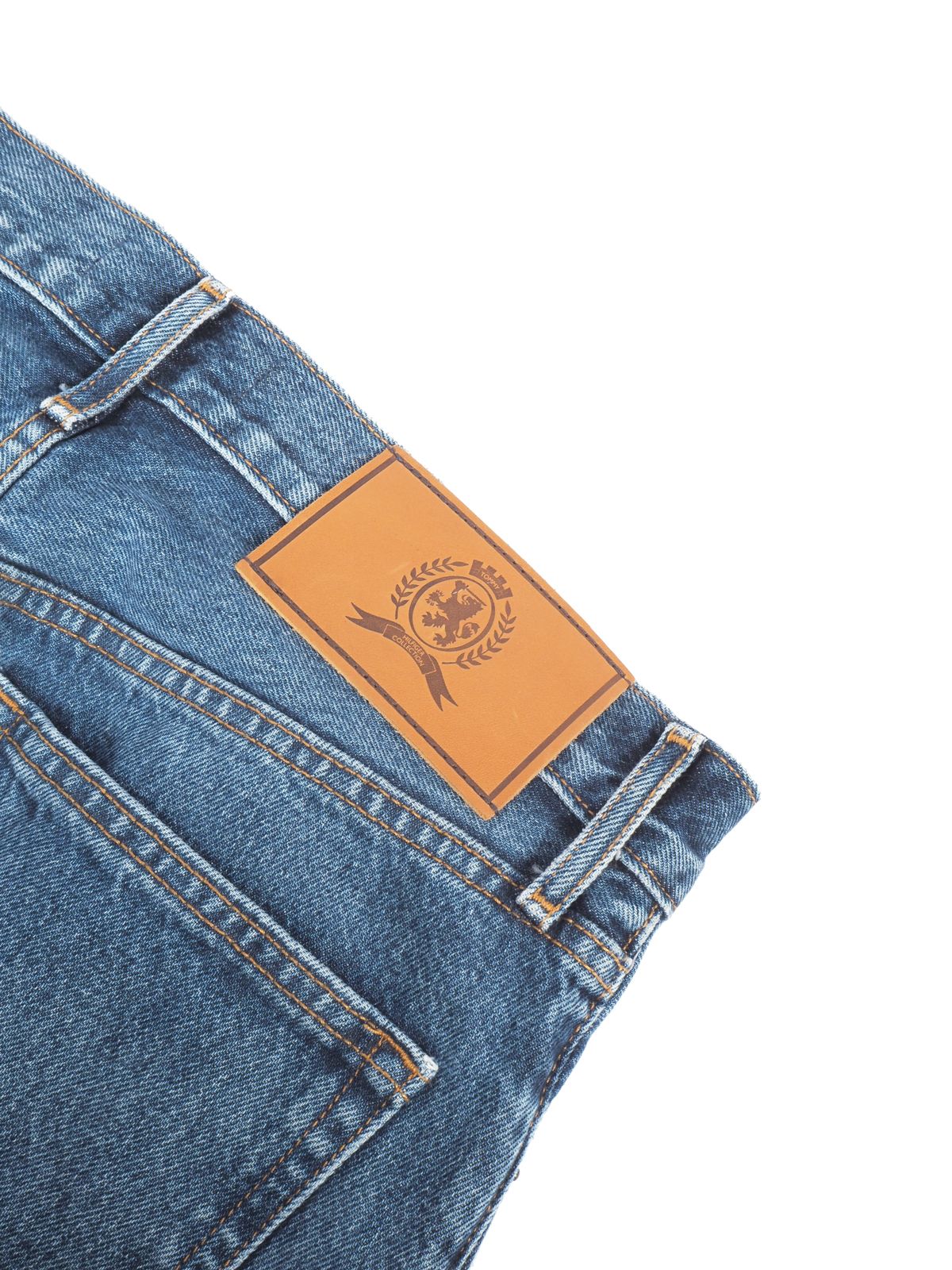 HC Crest Patch Cropped Wide Jeans / ヒルフィガーコレクション パッチ クロップド ワイドジーンズ (ネイビー)