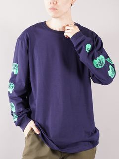 【ラスト1点】 BRAIN L/S TEE / ブレイン ロングスリーブ Tシャツ (ネイビー)