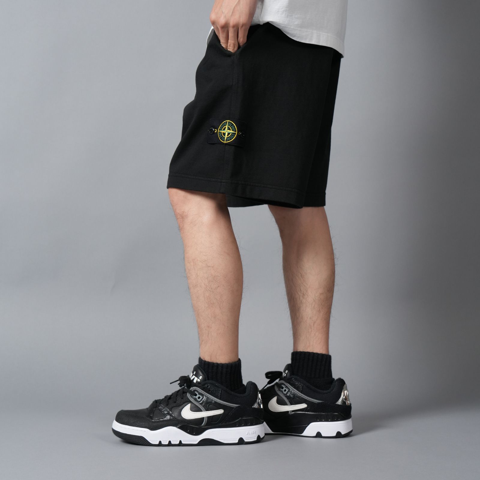 6200009 / BRUSHED ORGANIC COTTON FLEECE / スウェットショーツ(ブラック)