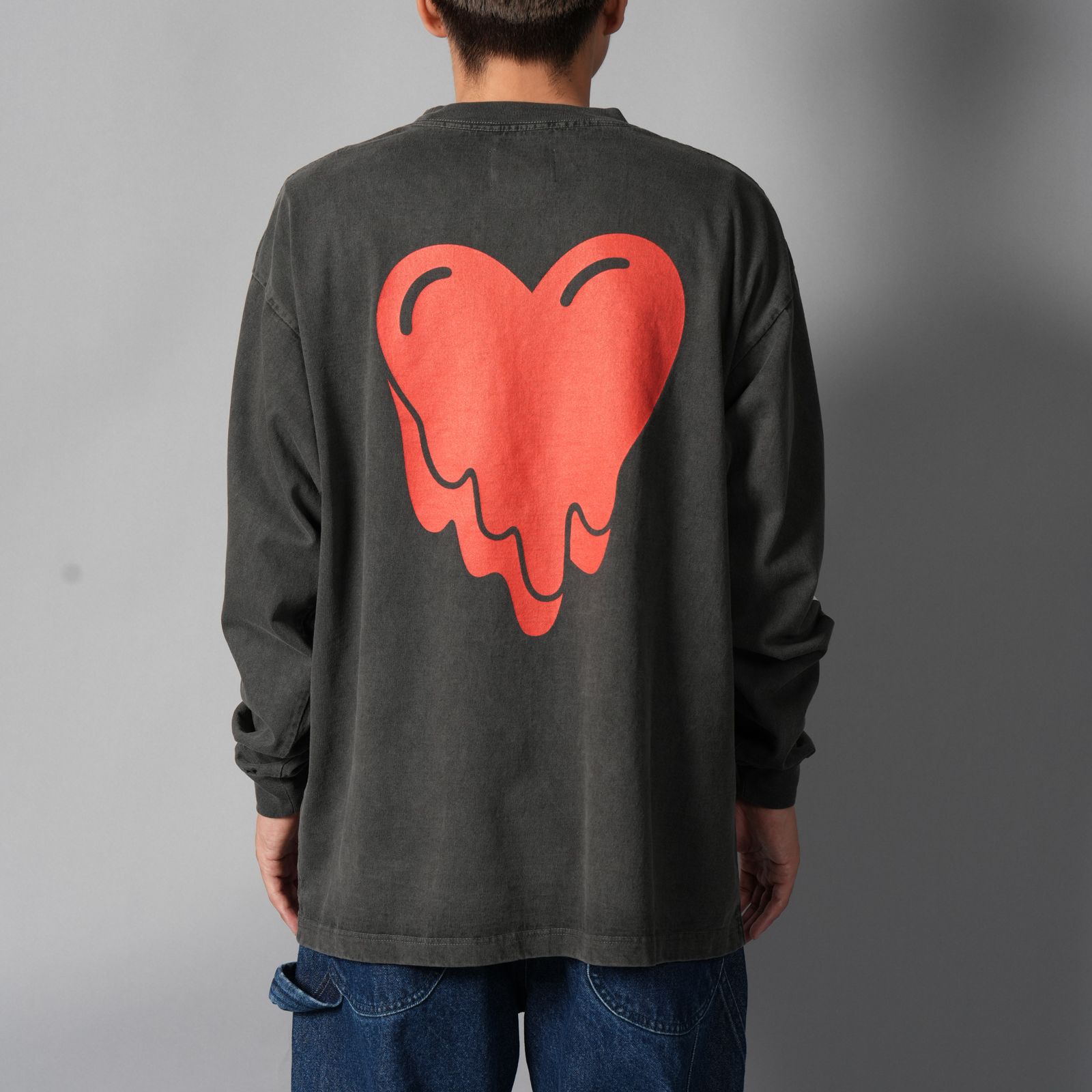 【コラボ】EU-MK1-0000-C09 / EU AB FAVE LS TEE  / BLACK / ロンT・カットソー (ブラック)