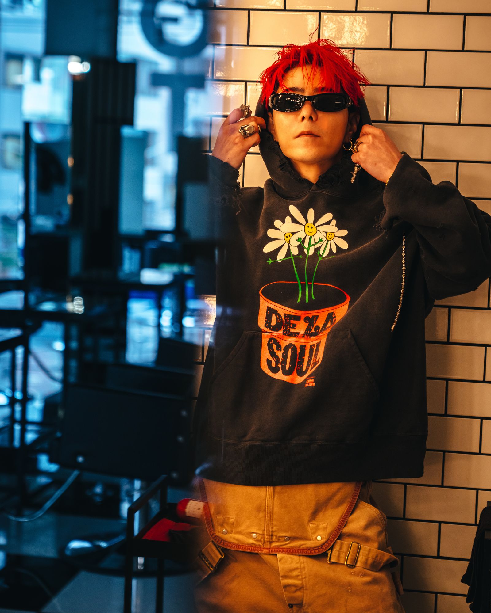 【コラボ】SM-HR1-0000-C19 / DLS_HOODIE / DE LA SOUL / BLACK / パーカー・フーディー (ブラック)