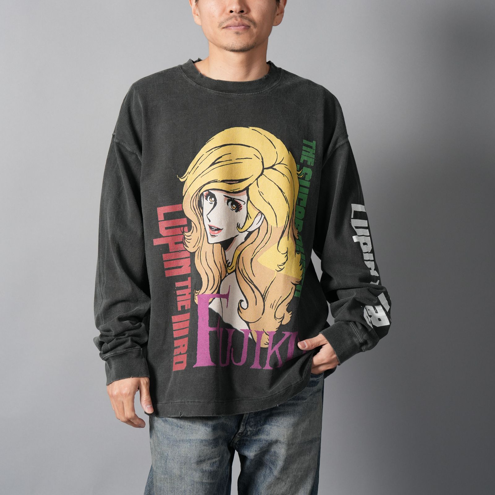 【ラスト1点】[LUPIN THE IIIRD]  L/S T-Shirt   (FUJIKO)  / ロンT・カットソー (ブラック)