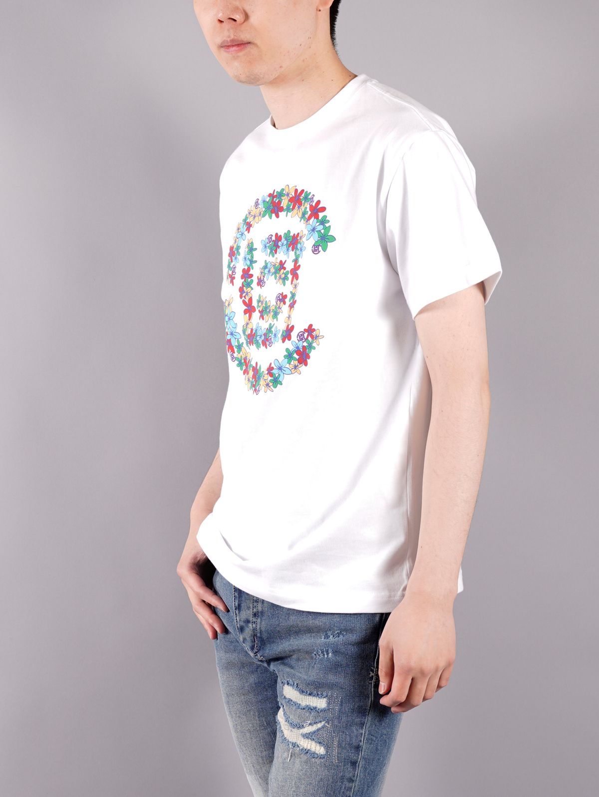 ラスト1点 / FLOWERS LOGO TEE / フラワーズ ロゴ ティー (ホワイト)