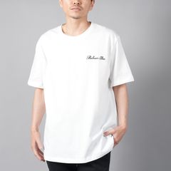 【ラスト1点】BALMAIN SIGNATURE EMBDRY T-SHIRT-BULKY / バルマン シグネチャー エンブロイダリー Tシャツ [バルキーフィット] (ホワイト))