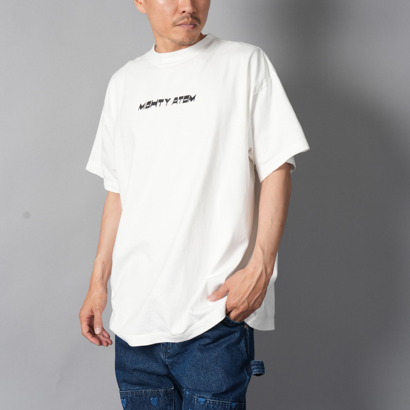 【コラボ】EU-MK1-0000-C06 / EU AB LOGO SS TEE  / WHITE / Tシャツ (ホワイト)