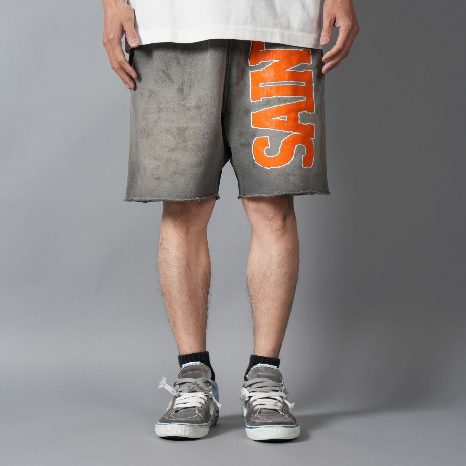 【残りわずか】SM-MK8-0000-069 / SWEAT SHORTS / SAINT / CHARCOAL / スウェットショーツ  (チャコール)