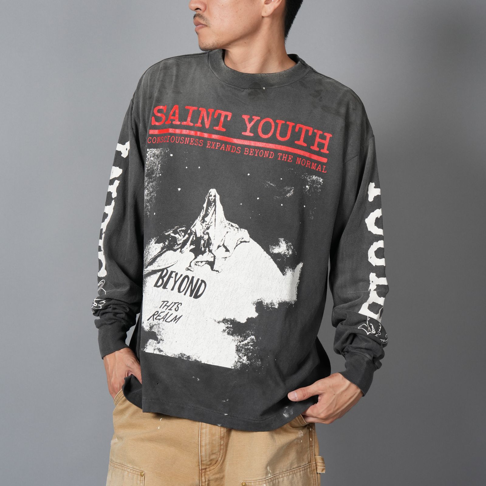 【ラスト1点】SM-HR1-0000-032 / LS TEE / SAINT YOUTH / BLACK / Tシャツ (ブラック)