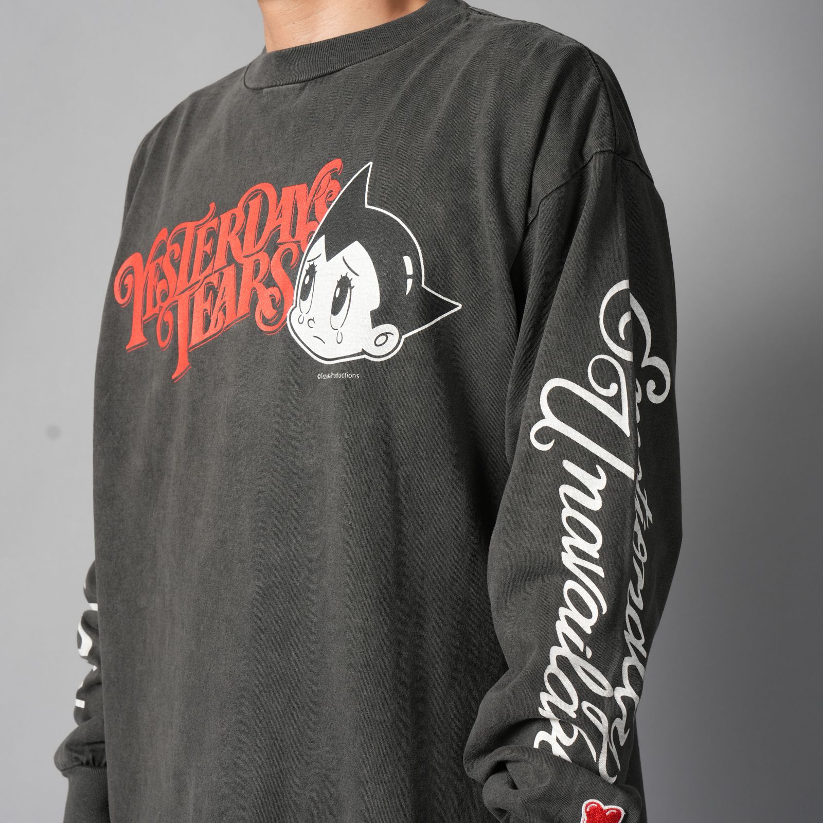 【コラボ】EU-MK1-0000-C09 / EU AB FAVE LS TEE  / BLACK / ロンT・カットソー (ブラック)