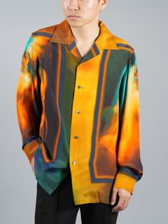 【ラスト1点】SILK SHIRTS / 開襟 シルクシャツ / オレンジ