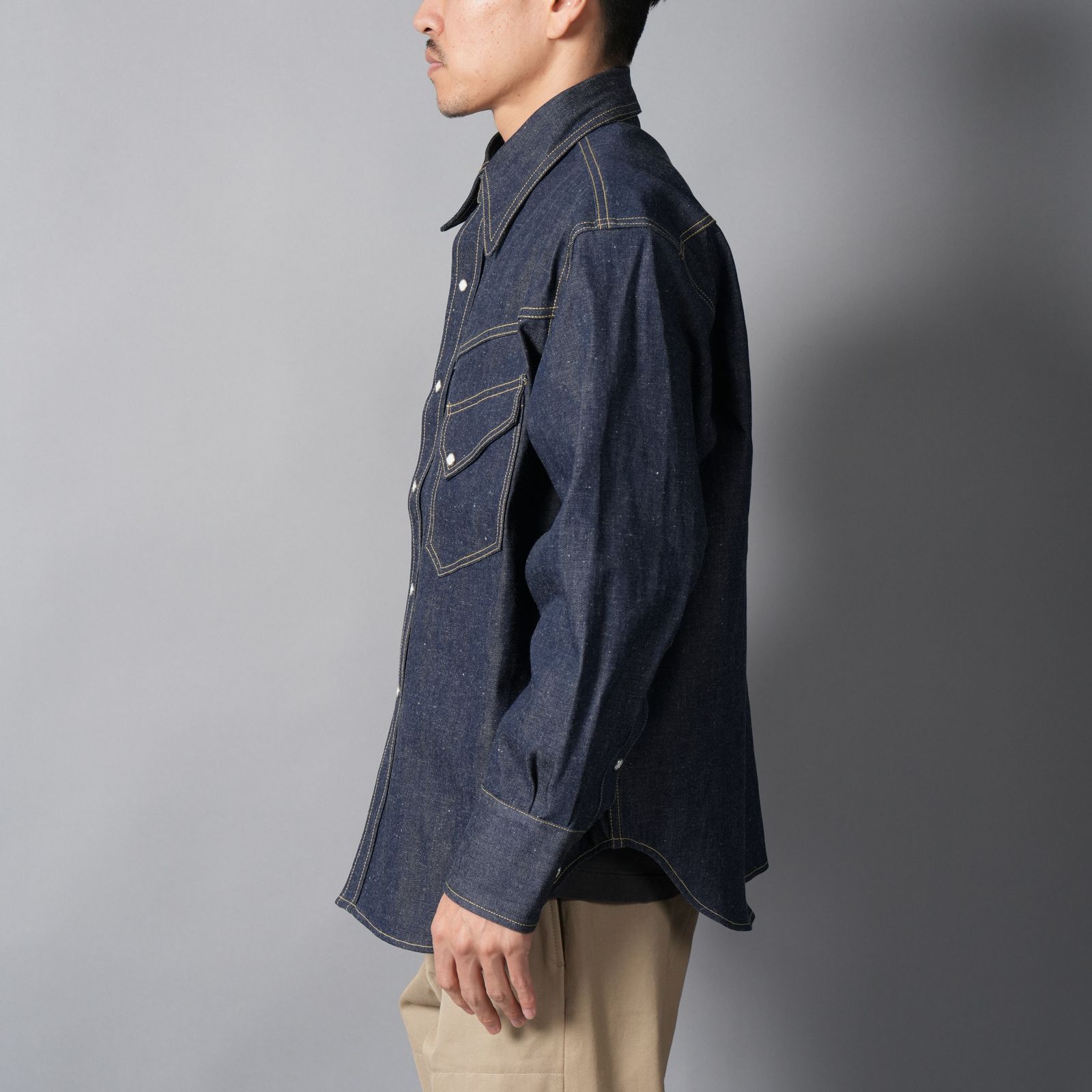 【ラスト1点】【コラボ】SM-MK8-0000-C43 / BBJ_DENIM SHIRT/ REGID / BLUE / デニムシャツ (ブルー)