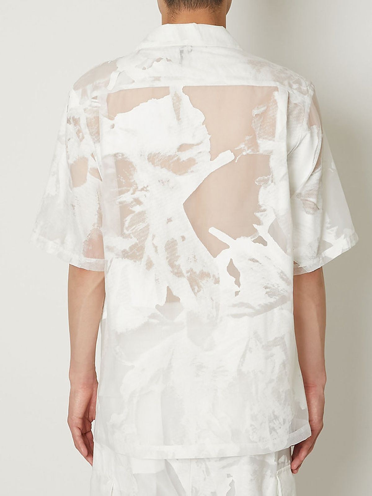 【ラスト1点】 TRANSPARENT FLOWER SHIRTS / フラワーシャツ (ホワイト)