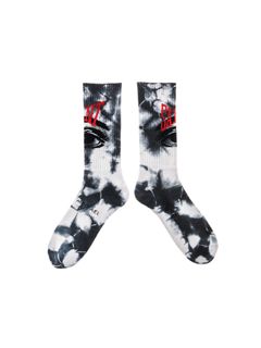 【ラスト1点】SM-A23-0000-109 / SOCKS / EYE / TIE DYE BLACK / ソックス アイ   (タイダイブラック)