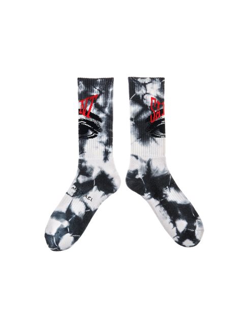 【ラスト1点】SM-A23-0000-109 / SOCKS / EYE / TIE DYE BLACK / ソックス アイ   (タイダイブラック)